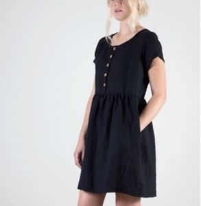 Pyne & Smith Model No. 10 Dress in Black Linen